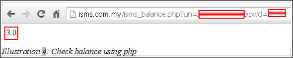 How to check sms balance using PHP